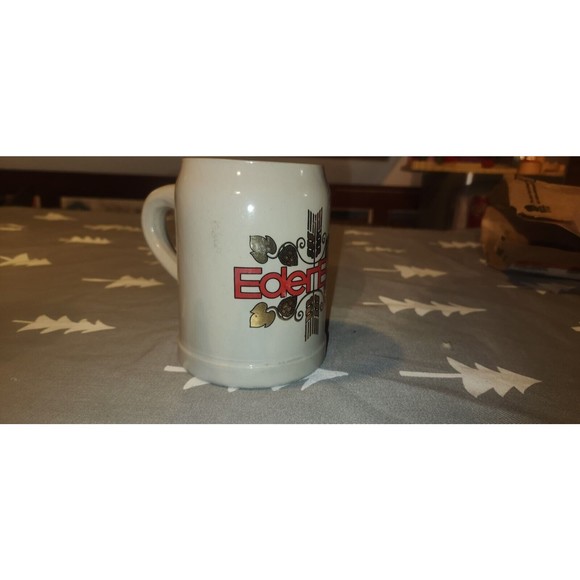 Vintage West German Eder Bier Pottery Beer Stein Mug Bar Glass 0.5L Tavern - Picture 3 of 8